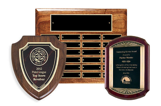 Wide Selection of Plaques and Shields.